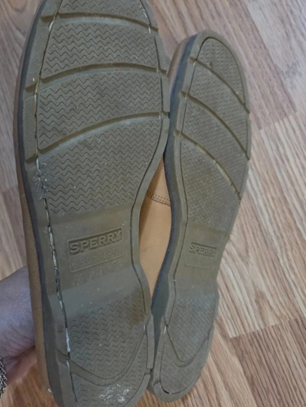 Sperry Top Sider Old School Tan Leather Moc Toe Boat Shoes